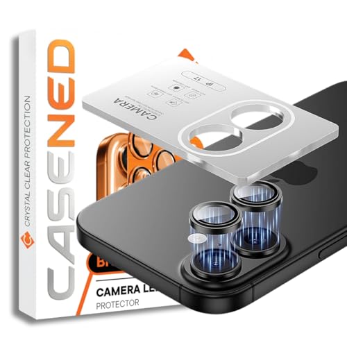 CASENED Compatible with iPhone 17 Pro / 17 Pro Max Camera Lens Protector (2-Pack) – Premium 9H Tempered Glass, Military-Grade Anti-Scratch, Crystal-Clear Protection [Deep Blue] - Image 1