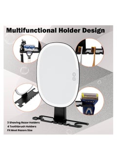 Excefore Shower Mirror Fogless with Light for Shaving, Anti-Fog Bathroom Shaving Mirror, 3 Colors Dimmable Lighting Makeup Mirror with Razor Holder  - Image 5