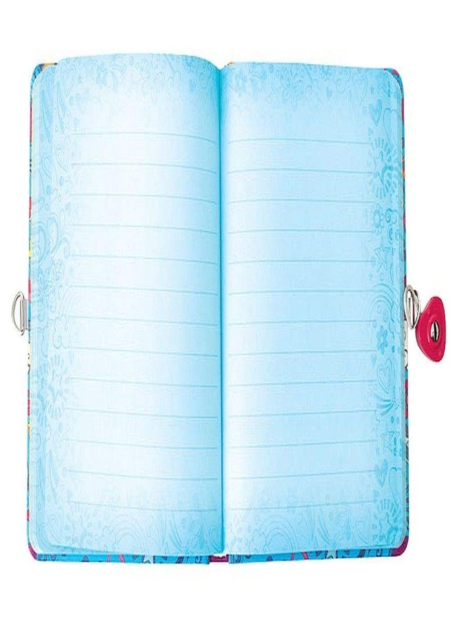 Playhouse Puppy Doodles Shiny Foil Cover Lock & Key Lined Page Diary for Girls - Image 2