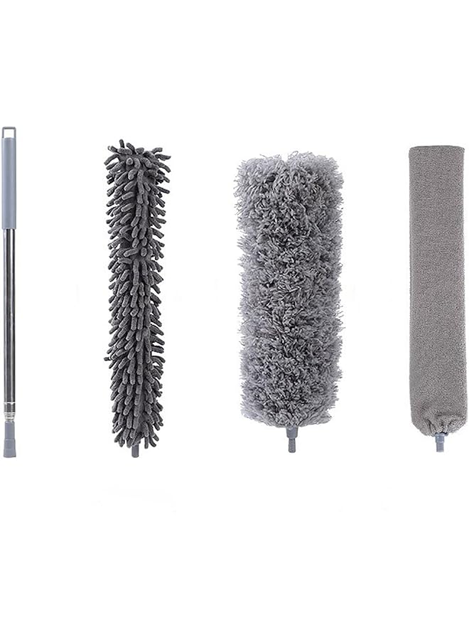 PROMASS promass 30in -100in Feather Duster, Microfiber Bendable Head & Scratch-Resistant Hat for Cleaning Ceiling Fan, Cobweb,Gap, High Ceiling, Blinds, Furniture, Cars - Image 1