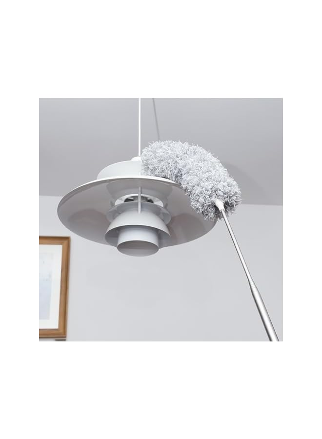 PROMASS promass 30in -100in Feather Duster, Microfiber Bendable Head & Scratch-Resistant Hat for Cleaning Ceiling Fan, Cobweb,Gap, High Ceiling, Blinds, Furniture, Cars - Image 2