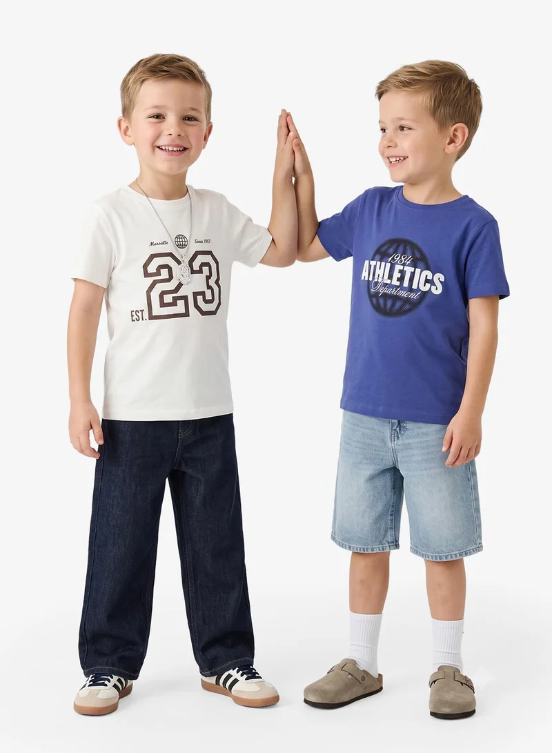 Name It  Kids 2-Pack Short Sleeve Regular Fit Tops for Men | Best Price UAE