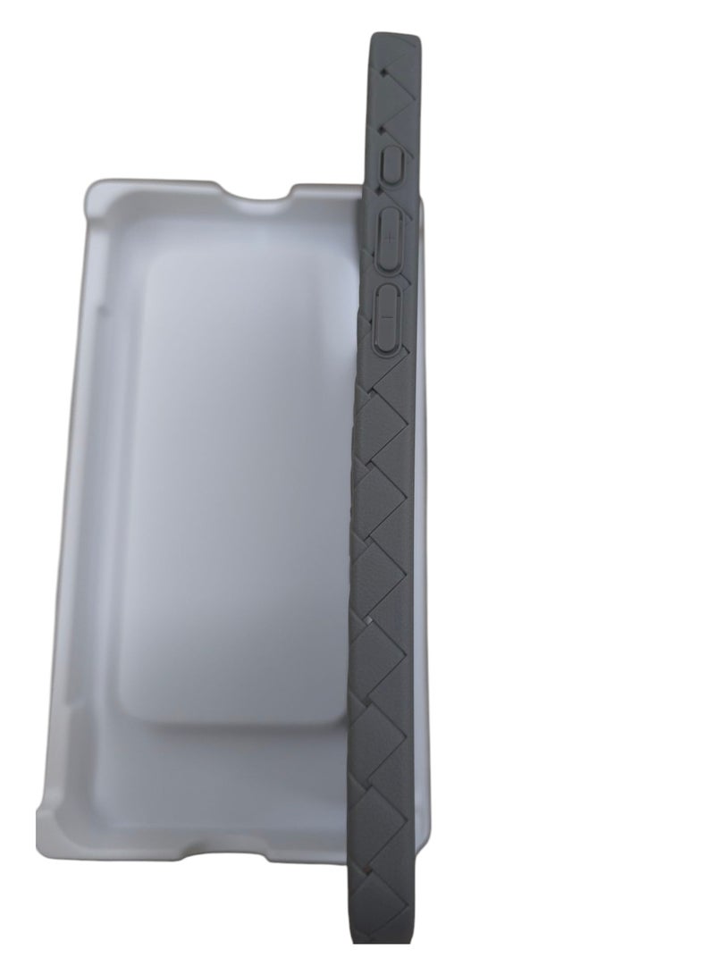 جراب لهاتف 16بلس مقاس 6.7 بوصة، مصنوع من نسيج كامل، ملمس الجلد، أداة مبتكرة تجمع بين الحماية القصوى والتصميم الأنيق، باستخدام مواد عالية الجودة وتقنيات متقدمة، اللون: (رمادي) - Image 4