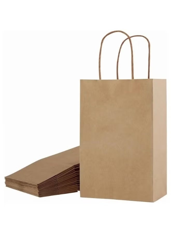 Trendiva Premium Kraft Brown Paper Bags (Pack of 12) - Eco-Friendly Reusable Shopping Bags with Reinforced Twisted Handles - Heavy-Duty Takeaway Bags for Grocery, Retail, and DIY Customization - Medium Size - Image 2