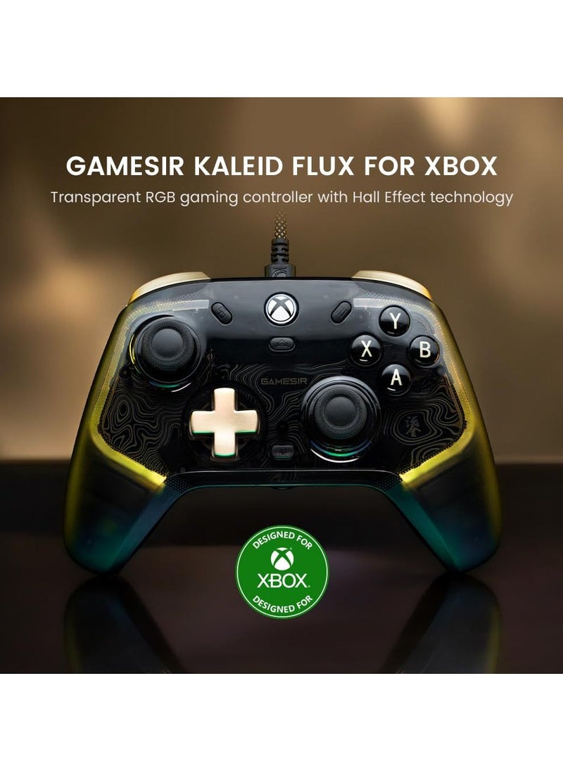 ماركة غير محددة Professional Gamepad GameSir Kaleid Flux Enhanced Wired Transparent RGB Gaming Controller for Xbox Series X/S, Xbox One, Windows 10/11  Steam, Plug and Play with Hall Effect Joysticks/Hall Trigger  - Image 2