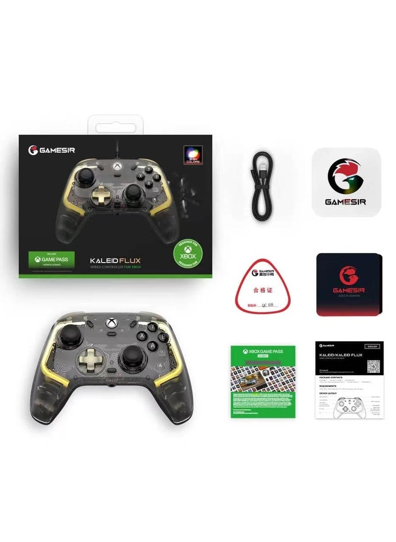 ماركة غير محددة Professional Gamepad GameSir Kaleid Flux Enhanced Wired Transparent RGB Gaming Controller for Xbox Series X/S, Xbox One, Windows 10/11  Steam, Plug and Play with Hall Effect Joysticks/Hall Trigger  - Image 3