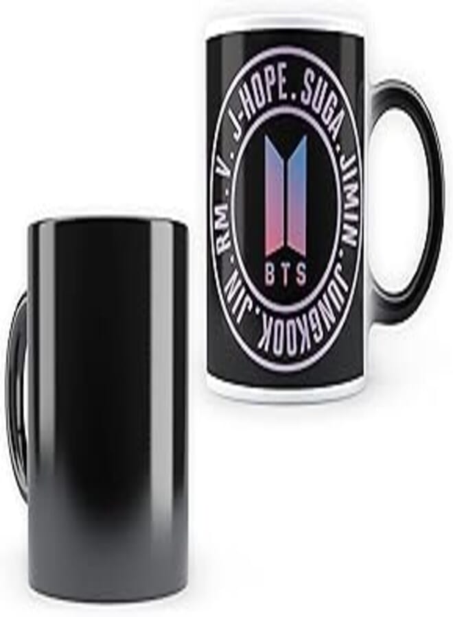 Epic Stuff - BTS Circular Design Heat Changing Morphing Magic Mug 350ml - Best Gift for BTS Fansâ€¦