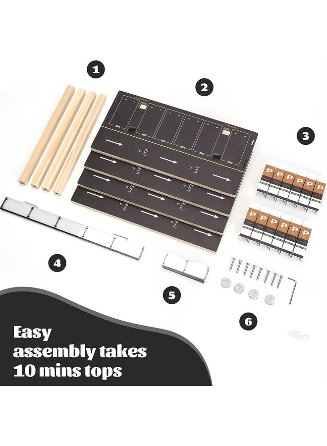 Pinwheel and matchbox display cabinets, die-cast toy car storage, freestanding storage with 4 levels and 24 spaces for up to 40 cars - Image 5