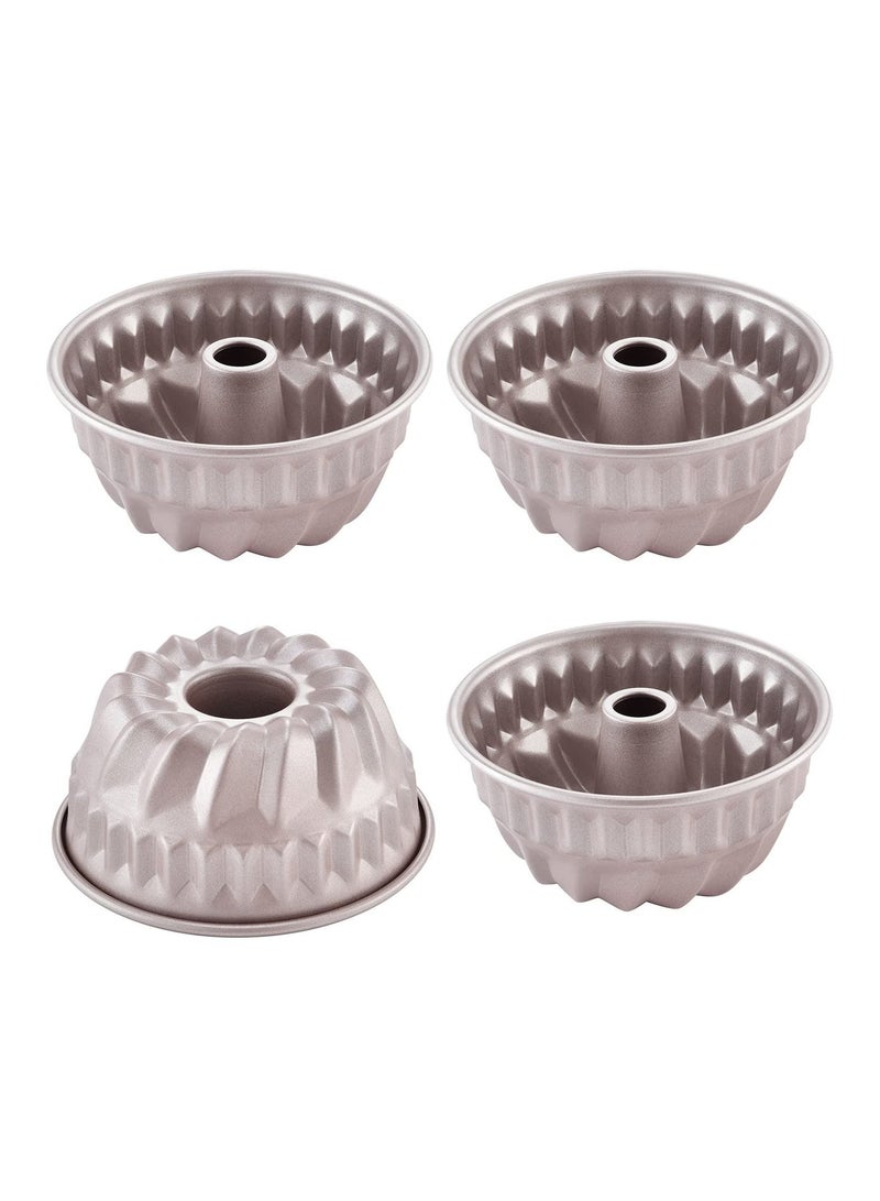 شيف ميد Mini Tube Pan Set 4 Inch 4Pcs Non-Stick Kugelhopf Mold - Image 1