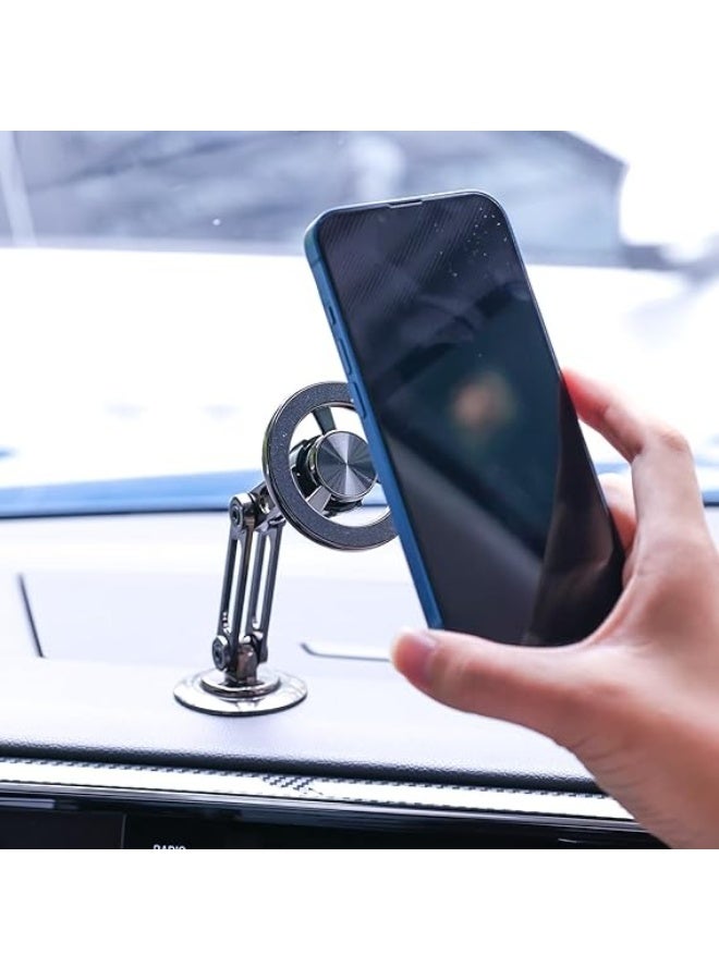 Denx Magnetic car mount and bracket, N52 magnets, zinc alloy/ABS construction, dashboard/windshield mount, 360-degree rotation - Image 3