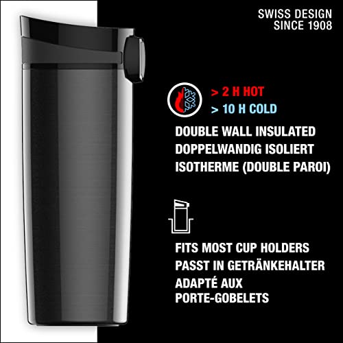 SIGG - Insulated Coffee Cup - Travel Mug Miracle Black - Hot & Cold. Leakproof. BPA Free - 18/8 Stainless Steel - 16 Oz - Image 2