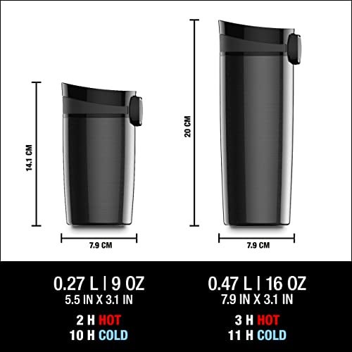SIGG - Insulated Coffee Cup - Travel Mug Miracle Black - Hot & Cold. Leakproof. BPA Free - 18/8 Stainless Steel - 16 Oz - Image 5