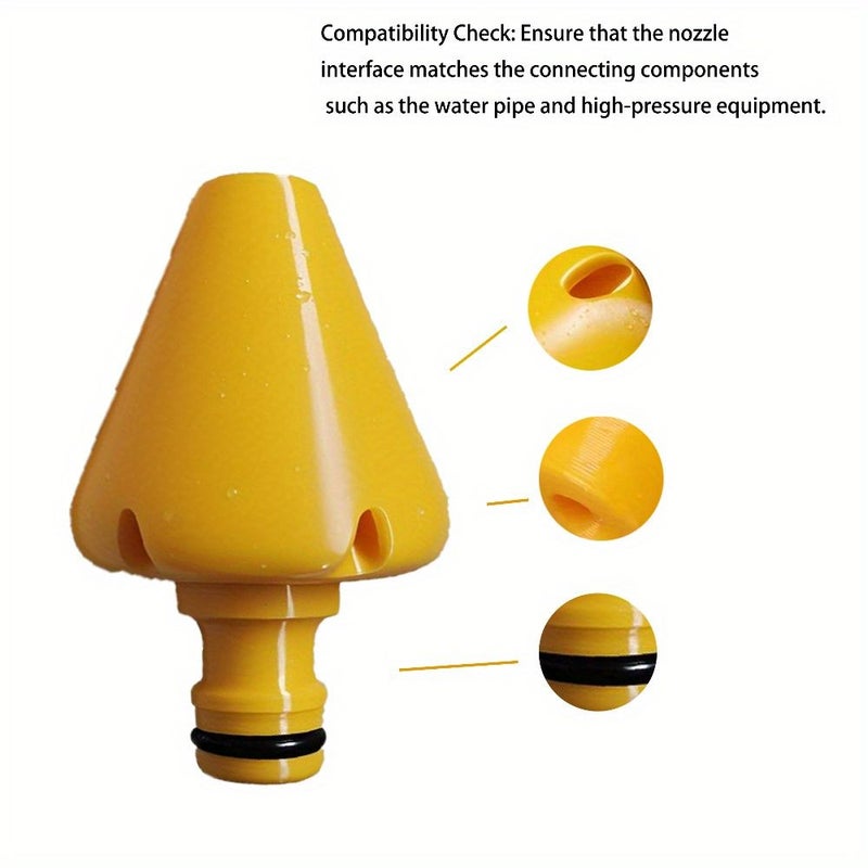 أداة تصريف يدوية صفراء قوية لانسداد الشعر والدهون بتدفق مائي قوي - Image 3