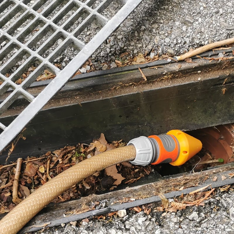 أداة تصريف يدوية صفراء قوية لانسداد الشعر والدهون بتدفق مائي قوي - Image 4