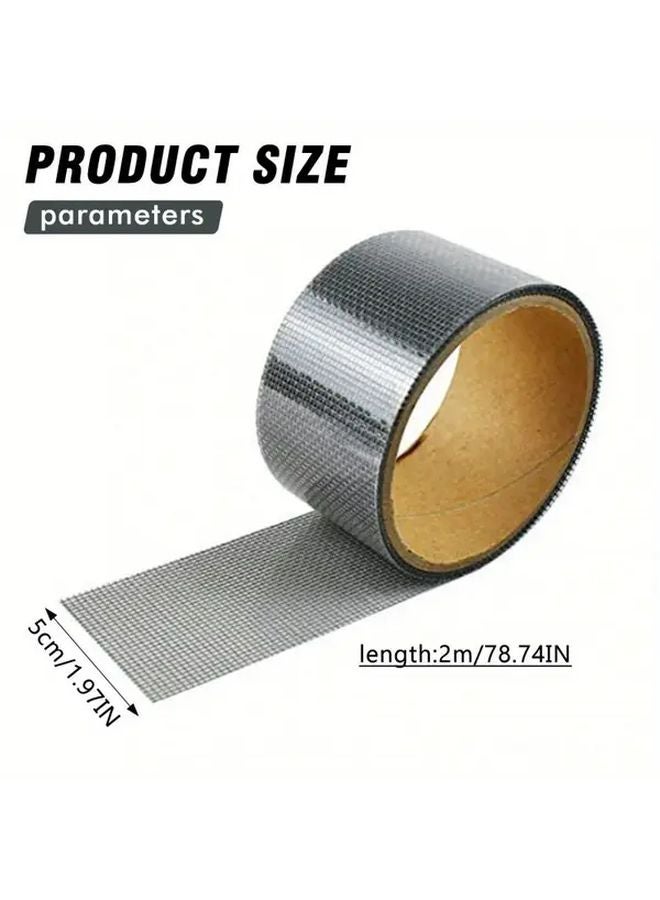 شريط إصلاح نافذة شبكي أسود خلفية لاصقة متين سهل التطبيق شاشة المنزل والمكتب - Image 5