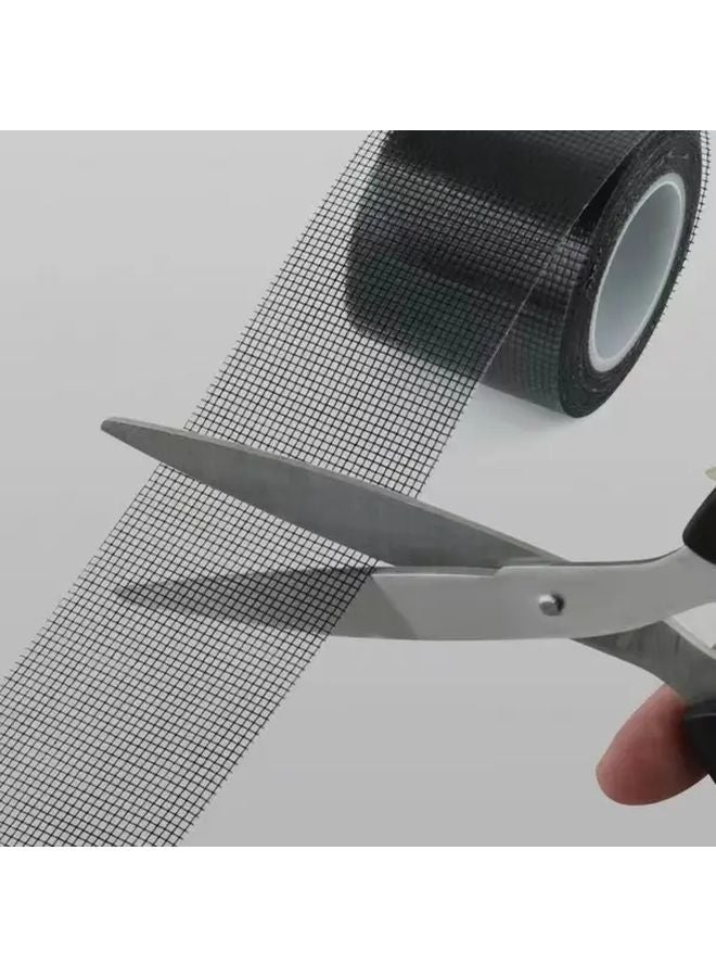 شريط إصلاح نافذة شبكي أسود خلفية لاصقة متين سهل التطبيق شاشة المنزل والمكتب - Image 2