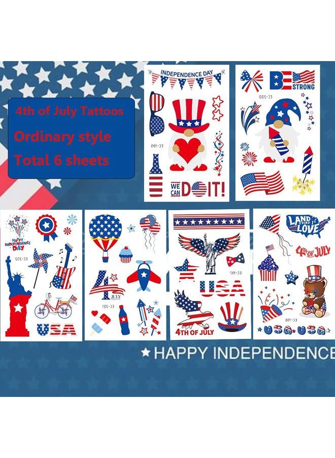 Ooopsiun 4th of July Temporary Tattoos - 11 Sheets Patriotic Temporary Tattoos American Flag Independence Day Tattoos - Image 3