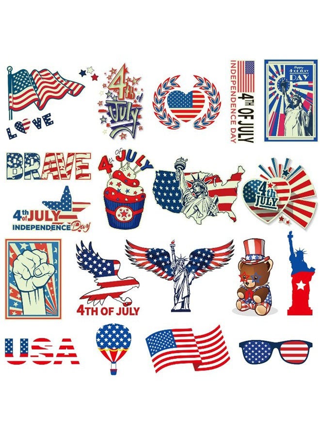 Ooopsiun 4th of July Temporary Tattoos - 11 Sheets Patriotic Temporary Tattoos American Flag Independence Day Tattoos - Image 1