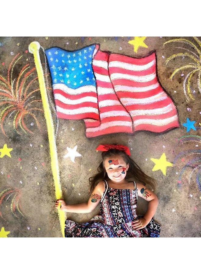 Ooopsiun 4th of July Temporary Tattoos - 11 Sheets Patriotic Temporary Tattoos American Flag Independence Day Tattoos - Image 4