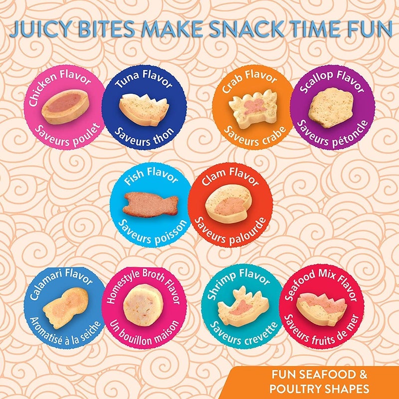 INABA Juicy Bites Grain-Free, Soft, Moist, Chewy Cat Treats with Vitamin E and Green Tea Extract, 0.4 Ounces per Pouch, 9 Pouches Total (3 per Bag), 3 Flavor Variety Pack - Image 3