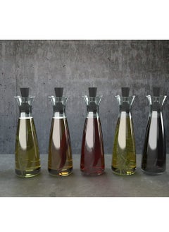 KASTWAVE Oil & Vinegar Dispenser Glass Bottle, 17oz Glass Olive Oil Bottle, No Funnel Needed Oil & Vinegar Dispenser Cruet for Kitchen, Leak Proof, Airtight, BPA-free, Olive Oil Carafe Decanter, Clear  - Image 2