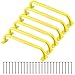 Zonon 6 Pcs Safety Playground Handles Swing Set Metal Monkey Bars Indoor Outdoor Swing Set Accessories Grab Playset Handles Grips Climbing Frame for Play House Jungle17 InchYellow - Image 2