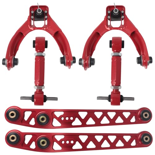 Autoptzxd Control Arm Camber Kit Front Rear for Honda Civic 1996-2000, -3° to +3° Adjustable Camber Arms Kit - Image 1