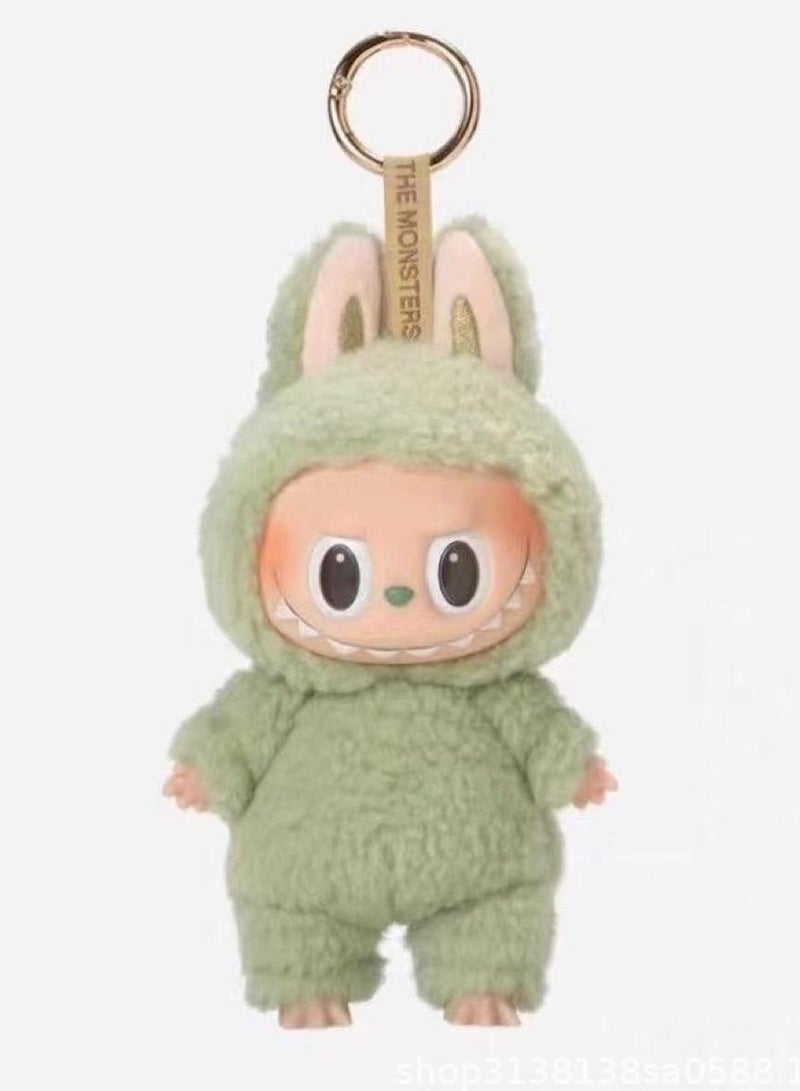 LABUBU Labubu 1st Generation Bunny Keychain – Cute Plush Bag Charm for Kids & Adults(green)  - Image 1