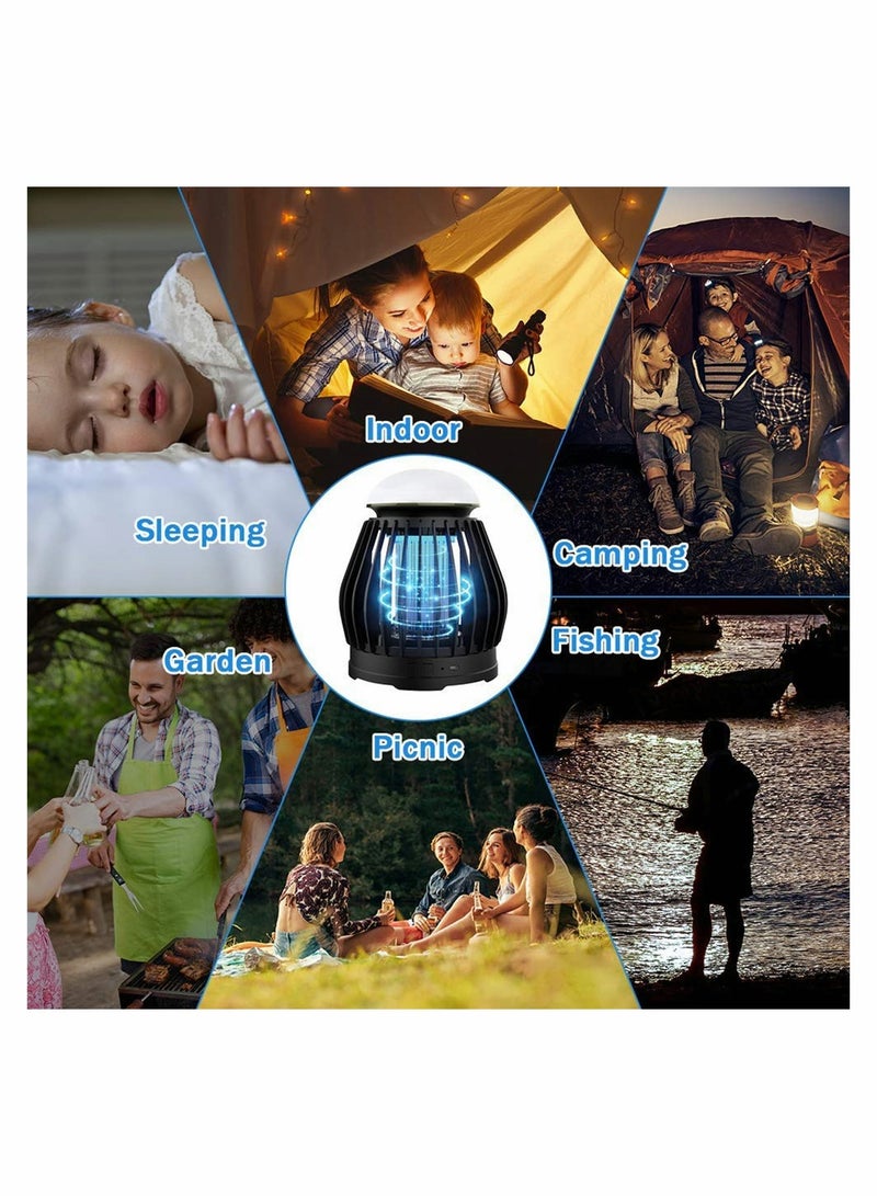 USB Rechargeable Mosquito Killer Lamp, 3 Lighting Modes UV Bug Zapper with 8-Color RGB Light for Indoor & Outdoor Use - Image 5