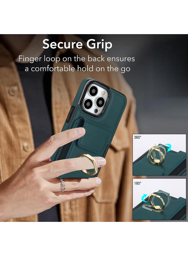 Zaboon Case For iPhone 12 Pro Elastic Card Bag Ring Holder Phone Case - Image 2