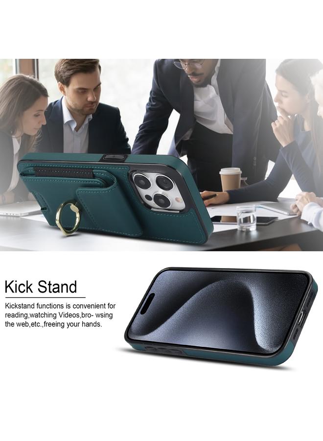 Zaboon Case For iPhone 12 Pro Elastic Card Bag Ring Holder Phone Case - Image 4