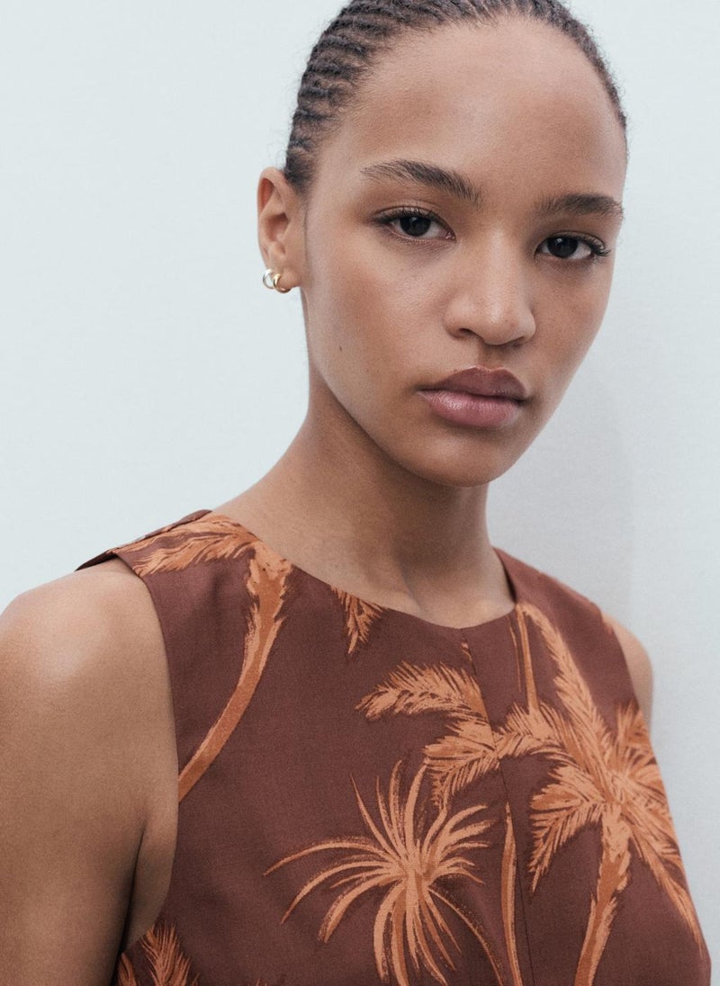MANGO Lyocell Jumpsuit With Cut-Out And Knot Detail  - Image 4
