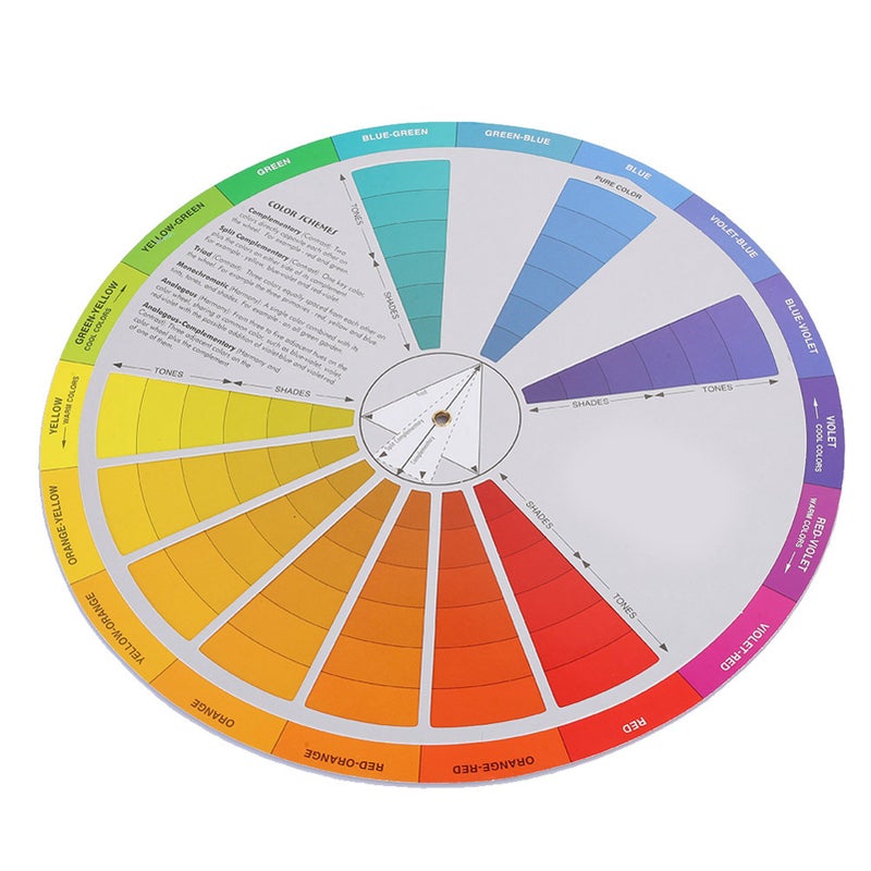 Tattoo Color Wheel Pigment Color Wheel Mixing Guide Tattoo Accessory (23cm Diameter) - Image 4