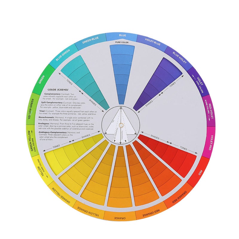 Tattoo Color Wheel Pigment Color Wheel Mixing Guide Tattoo Accessory (23cm Diameter) - Image 2