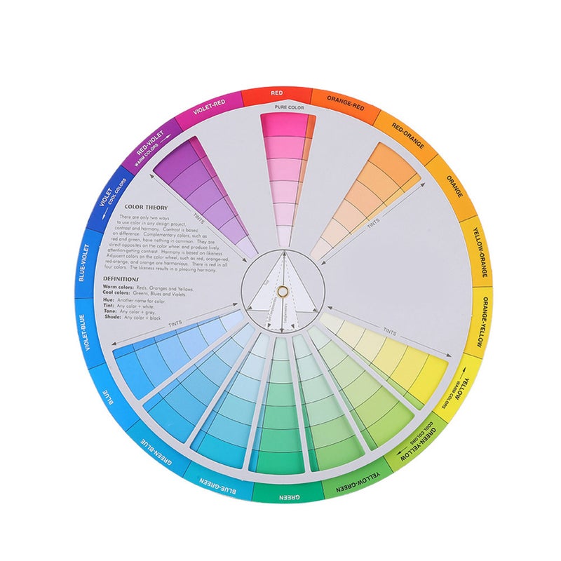Tattoo Color Wheel Pigment Color Wheel Mixing Guide Tattoo Accessory (23cm Diameter) - Image 1