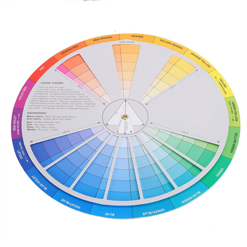 Tattoo Color Wheel Pigment Color Wheel Mixing Guide Tattoo Accessory (23cm Diameter) - Image 3