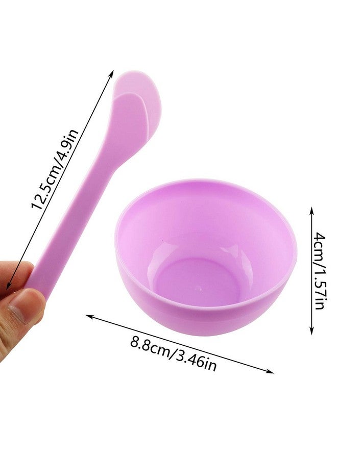 تيج لتقوم بها بنفسك أدوات صنع الوحل 5 قطعة Pp الأرجواني البلاستيك الغراء خلط الأطباق مع 5 قطعة ملاعق خلط الغراء لفنون صنع الحرف مضحك - Image 5