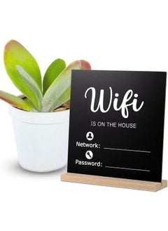 Wooden Wifi Sign Chalkboard Style Wifi Password Sign Board Freestanding Sign Centerpiece Decoration Wooden Framed Sign Hanging Board For Home Or Business 8.46 X 8.46 Inches (Wifi Theme) - pzsku/Z2B447BF74E8F2D93538FZ/45/_/1693829629/6dc157af-9368-41f0-857a-0d92fce37676