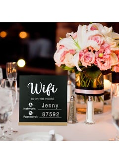 Wooden Wifi Sign Chalkboard Style Wifi Password Sign Board Freestanding Sign Centerpiece Decoration Wooden Framed Sign Hanging Board For Home Or Business 8.46 X 8.46 Inches (Wifi Theme) - pzsku/Z2B447BF74E8F2D93538FZ/45/_/1693829637/0d3194f3-19fa-4c1e-9380-a8aa87d43577