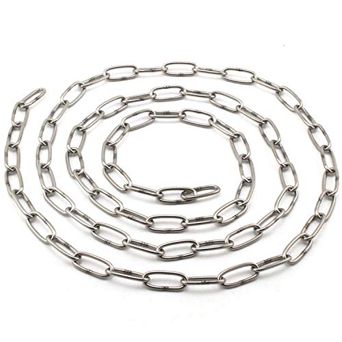 Metown Stainless Steel 304 Chain,Metown Stainless Steel Coil Chain 5m Length 2mm(5/64 inch) Thickness,Perfect for Anchor Chain, Pet Dog Chain, Camping, Clothes Hanging(2mm, 5) - Image 1