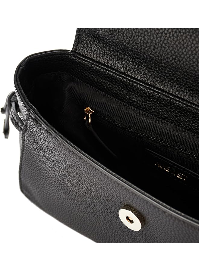 ناين ويست حقيبة يد إيلارا القابلة للتحويل ذات الغطاء الخلفي باللون الأسود - Image 5