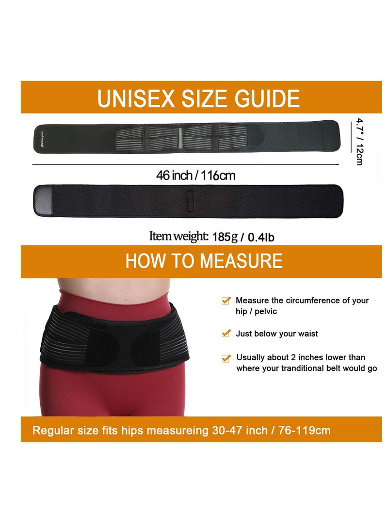 SYOSI Sacroiliac SI Joint Hip Belt for Women and Men, Lower Back Support Brace Hip Braces for Hip Pain Alleviate Sciatic Anti-Slip Sacroiliac Belt Pilling-Resistant Pelvic Belt - Image 5