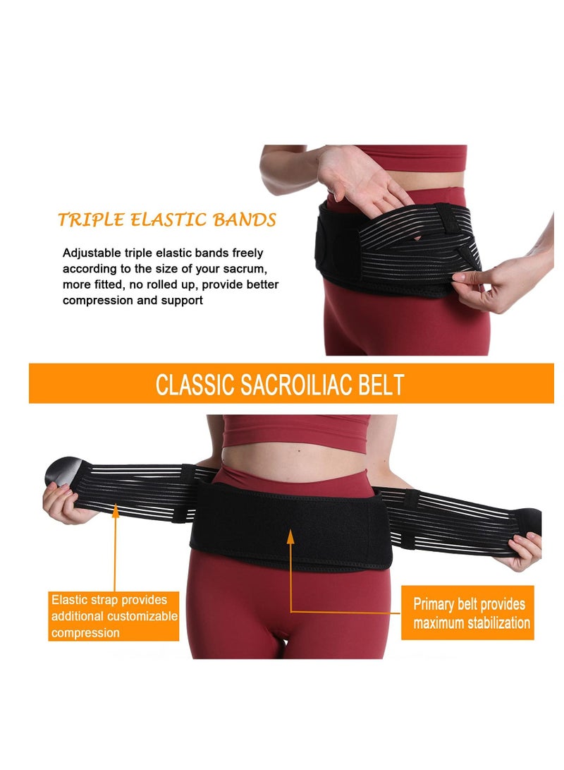 SYOSI Sacroiliac SI Joint Hip Belt for Women and Men, Lower Back Support Brace Hip Braces for Hip Pain Alleviate Sciatic Anti-Slip Sacroiliac Belt Pilling-Resistant Pelvic Belt - Image 4