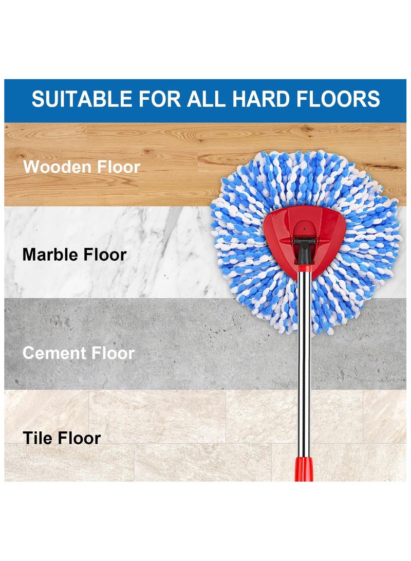 4 Pack Mop Replace Heads for O Cedar Rinse Clean 2 Tank System, Spin Mop Replacement Head, Fluffy Microfiber O-Cedar Mop Refill Replace Head, Machine Washable, All Hard-surfaced Floors Cleaning - Image 4