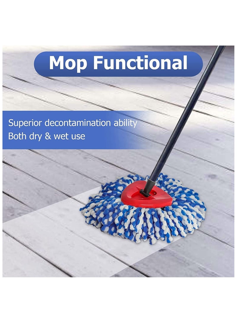 4 Pack Mop Replace Heads for O Cedar Rinse Clean 2 Tank System, Spin Mop Replacement Head, Fluffy Microfiber O-Cedar Mop Refill Replace Head, Machine Washable, All Hard-surfaced Floors Cleaning - Image 5