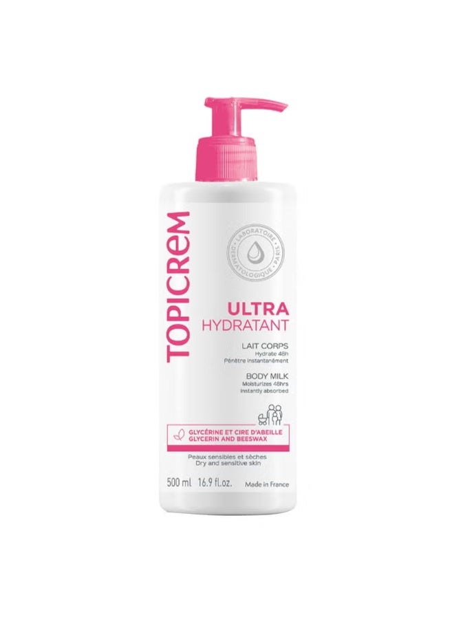 Topicrem Ultra-Moisturizing Body Milk 500ml - Image 1