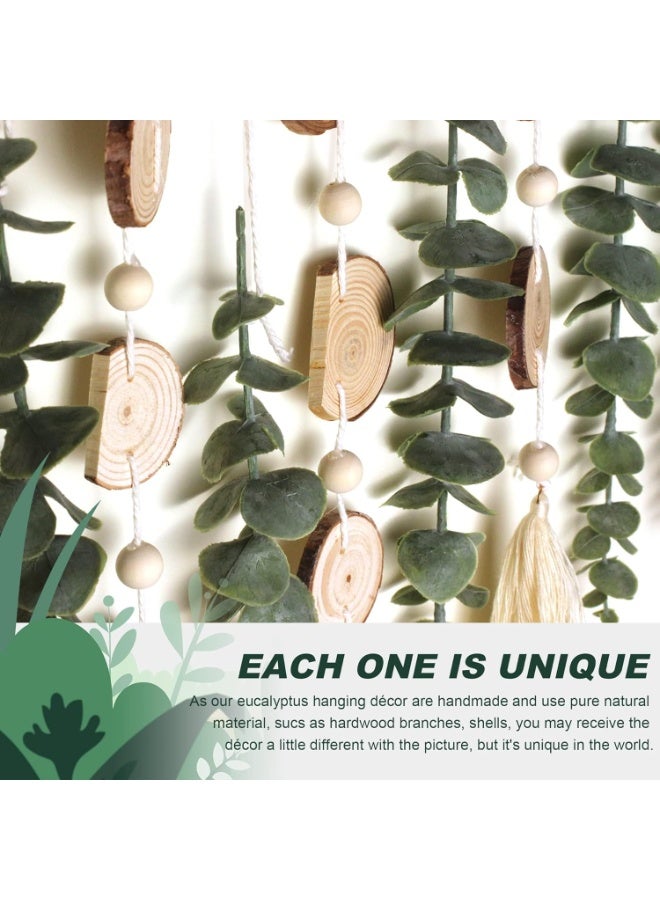 Soofam Artificial Eucalyptus Wall Decor with Fake Greenery Leaves on 16.5 Inch Wooden Stick, Boho Rustic Farmhouse Wall Hanging Plants, Ideal for Bedroom, Kitchen, Dining Room, Bathroom Decoration - Image 5