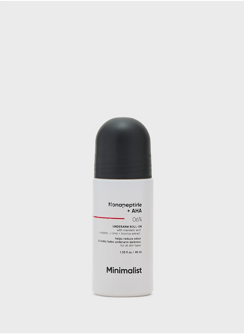 Minimalist Skincare Nonapeptide + Aha 06% Underarm Roll-On