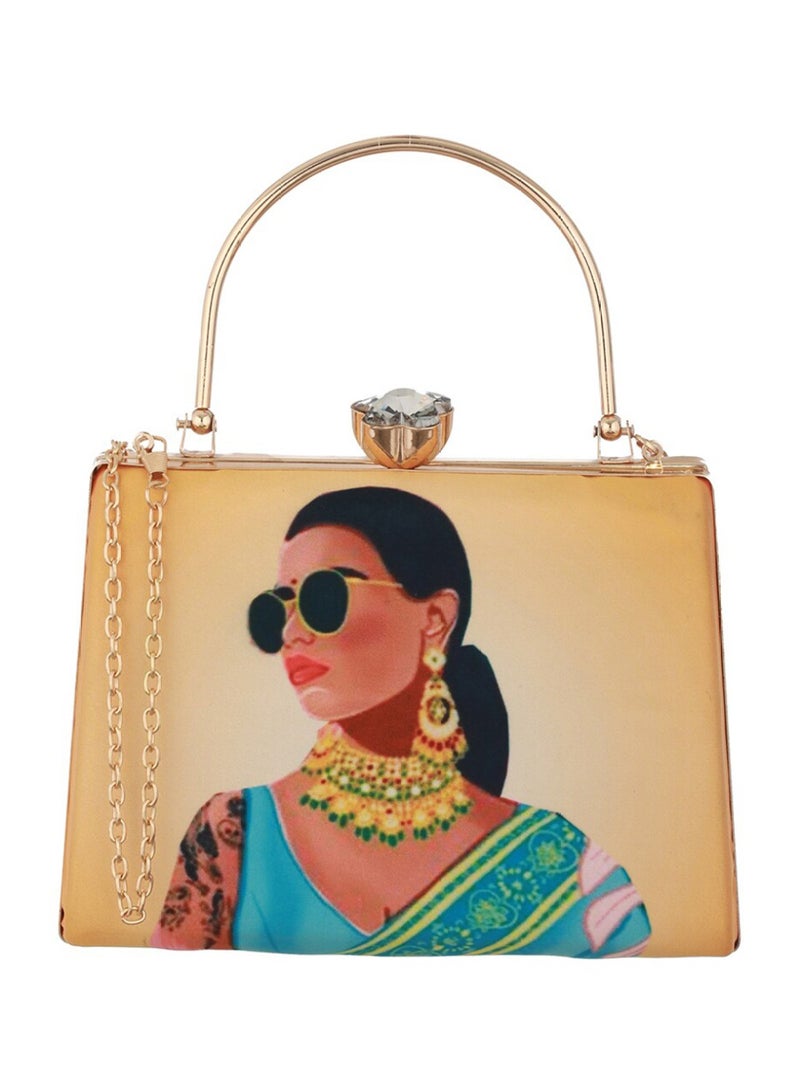 Priyaasi Printed Box Clutch  - Image 2