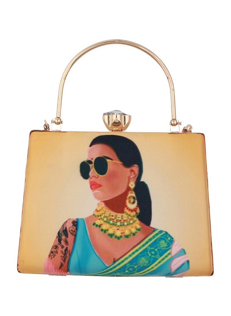 Priyaasi Printed Box Clutch  - Image 4